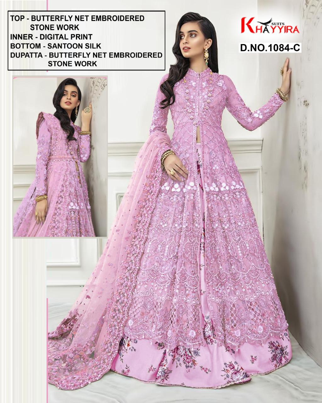 PAKISTANI SUITS D NO 1084C BY KHAYYIRA